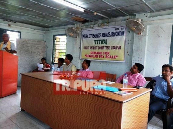 TET qualified teachers criticized CPI-M Govt, demand regularization from BJP Govt